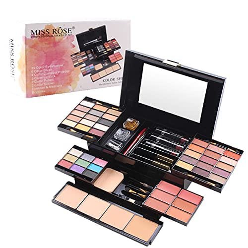 MISS ROSE Professional Makeup Kit | All-in-One Color Spell Piano Box | Eyeshadow + Blush + Lipstick + Foundation | With Mirror | For Bridal & Party